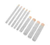 LIFKOME 9 Piezas Wooden Makeup Brush Handles With Rhinestone Accents Non-slip Ergonomic DIY Replacement For Powder Eyeshadow Foundation Handmade Cosmetic Brush Grips