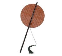 LIFKOME Abanico Plegable Redondo de Bambú Portátil, Multiusos y Elegante, Adecuado como Accesorio para Actuaciones y Fotografía