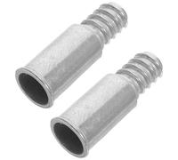 LIFKOME Adaptador del extremo del mango de la fregona de aleación de aluminio, conector roscado de 19-22mm para poste, compatible con trapeador y escoba, pack de 2 piezas