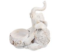 LIFKOME Adorno de candelabro de Elefante Sagrado candelabro de Resina Figura de Resina estatuas de Velas portavelas de Escritorio Brillante Decorar Vela de te Adornos te Ligero