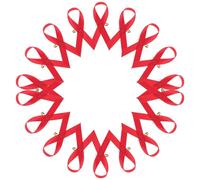 LIFKOME Alfileres para Bolsos Cinta Roja 200 Pines para Eventos de Caridad y Apoyo a Causas Sociales Color Rojo Intenso Tamaño Grande