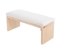 LIFKOME Almohada de Mano para Manicura Madera Natural Blanca Cojín Suave y Transpirable para Descanso de Uñas Soporte Firme Compatible con Lámparas UV LED Accesorio Profesional para