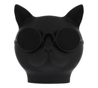 LIFKOME Altavoz Inalámbrico de Plástico y Volumen Alto Negro Forma de Cabeza de Gato, Mini Altavoz Portátil Batería de 1500mah para Uso Hogar