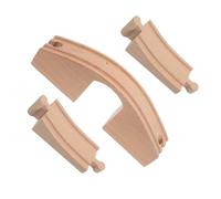 LIFKOME Ampliación De Vías De Tren De Madera: Piezas De Vía, Puente, Muelle, Accesorios Ferroviarios Compatibles con Trenes De Juguete.