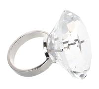LIFKOME Anillo de Cristal de Imitación Transparente 6 Cm para Boda y Compromiso, Accesorio Decorativo para Fiestas y Propuestas, Suministros para Aniversarios y Regalos de Matrimonio