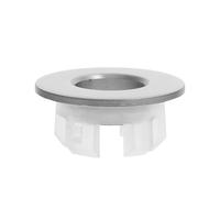 LIFKOME Anillo de Rebose para Fregadero de Cocina y Baño, Tapa de Desbordamiento de Cobre Plateado Cepillado, Accesorio Antidesbordamiento para Lavabo Doméstico, Instalación Sencilla,