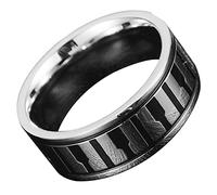 LIFKOME Anillo Musical Acero Inoxidable Diseño Clave Piano Joyería Femenina Personalizable