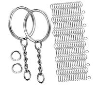 LIFKOME Anillos De Llavero Metálicos 25 Mm Para Manualidades, 120 Piezas, Resistentes y Seguros, Organizador De Llaves Para Bricolaje y Uso Artesanal