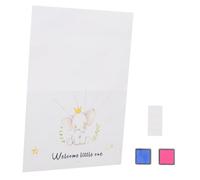 LIFKOME Árbol De Huellas Dactilares para Fiesta Gender Reveal con Póster Tinta Azul y Libro De Invitados para Shower Decoración Original y Recuerdo para Invitados