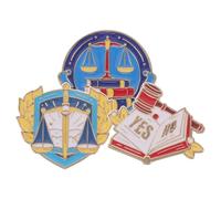 LIFKOME Balanza de Justicia Mazo y Libro de Derecho Pin de Solapa para Estudiantes y Abogados Accesorios Decorativos para Despacho y Mochila