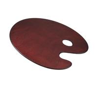 LIFKOME Bandeja de Madera Redonda para Mezclar Colores Diseño Ergonómico, Adecuado para Pintura para Muebles y Uso Escolar en Técnicas de Acuarela
