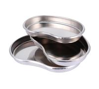 LIFKOME Bandejas Pequeñas Diseño Curvo de Acero Inoxidable 3 Piezas Fácil de Limpiar para Instrumentos Médicos para Procedimientos Clínicos y Laboratorio