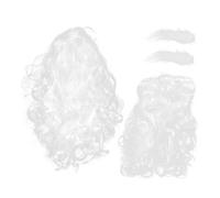 LIFKOME barba de santa claus disfraz papá noel niño disfraz papa noel niño peluca de pelo y barba blanca barba falsa graciosa accesorios de cosplay de santa claus peluca de santa claus