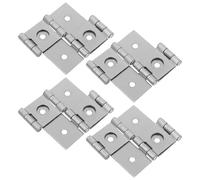 LIFKOME Bisagra de Doble Oscilación de Hierro Níquel 4 Piezas, Kit de Instalación para Puertas y Mamparas, Bisagras de Alta Resistencia Resorte, Herrajes para Puertas de Doble