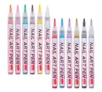 LIFKOME Bolígrafos Portátiles para Decorar Uñas 12 Rotuladores Pigmento Acrílico para Dibujar Puntos y Flores en Uñas para y del