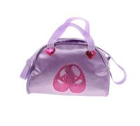 LIFKOME Bolsa de Baile para Niña con Cierre Cremallera Bolsa de Zapatillas de Ballet con Estampado de Bailarina Mochila Portátil Ajustable para Escuela y Clases de Danza