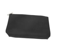 LIFKOME Bolsa para Maquillaje y Almacenamiento Flexible de PU, Monedero Compacto Negro, Bolso Portátil para Viaje y Uso Diario, Tamaño Mediano Estilo Saco, Adecuado para Cosméticos