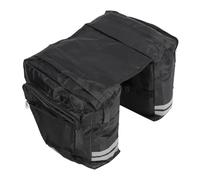 LIFKOME Bolsa Trasera para Portaequipajes de Bicicleta, Gran Capacidad | PVC Negro, Instalación Sencilla y Bolsa de Malla Exterior, Compatible Luz Trasera y Uso Diario