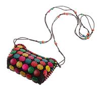 LIFKOME Bolso Bandolera Étnico de Material Natural y Diseño Bohemio y Capacidad para para Mujer, Adecuado para Viajes y Culturales