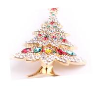 LIFKOME Broche Árbol Navidad con Cristales Brillantes Pin Seguro para Mujeres y Niñas Accesorio Festivo para Ropa y Disfraz Decoración de Fiesta y Regalo para Celebraciones