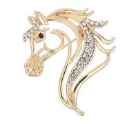 LIFKOME Broche de Caballo Hueco con Cristales Diseño Ligero y Cómodo para Ropa y Eventos Formales Accesorio de Joyería Animal del Zodiaco Chino para Mujer y Hombre