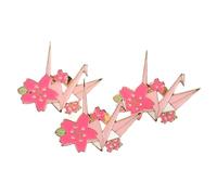 LIFKOME Broche de Grulla de Origami Rosa de Aleación de Zinc, 3 Piezas, Fácil de Combinar y Resistente para Ropa y Sombreros en Ocasiones Formales Ocio