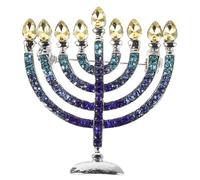 LIFKOME Broche de Metal de Menorá Hanukkah con Diseño Egipcio Antiguo Pin para Solapa y Cardigan Accesorio Festivo Duradero para Fiestas y Recuerdos de Viaje