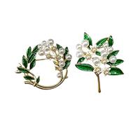 LIFKOME Broche De Ramo De Perlas Ramillete De Flores 2 Piezas Para Vestir y Decorar