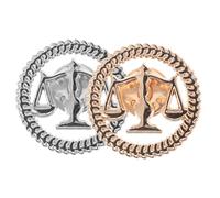 LIFKOME Broche de Solapa Balanza Justicia para Abogados y Jueces Juego de 2 Piezas en Metal Dorado y Plateado Accesorio Formal para Traje Profesional Pin de Ley para Mujeres y Hombres