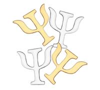 LIFKOME Broches de Aleación Símbolo de Psicología, Set de 4 Piezas (2 Dorados y 2 Plateados), Accesorios para Ropa y Bufandas, Broches para Mujer, Obsequio para Niñas, Joyas de Metal