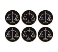 LIFKOME Broches de Metal de Justicia 6 Piezas Broche de Solapa de Abogado y Juez Símbolo de Equidad para Trajes Formales Accesorio Elegante para Profesionales del Derecho