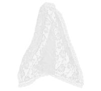 LIFKOME Bufanda de Encaje Color Blanco para Mujer, Pañuelo de Cuello Patrón Floral Aleatorio, Velo Ligero y Elástico para Bodas y Eventos Católicos, Accesorio Clásico y Elegante