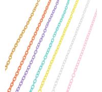 LIFKOME Cadena de Eslabones de Plástico para Manualidades Diy, 10 Piezas, Diseño Ovalado, Adecuado para Amantes Artes y Bisutería Artesanal Color Color Aleatorio Varios estilos