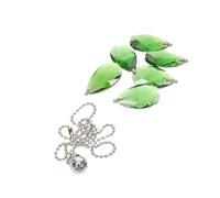 LIFKOME Cadena Extensora para Ventilador de Techo Floral con Colgante de Cristal Verde Accesorio Decorativo para Interruptor de Luz y Ventilador