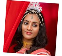 LIFKOME Cadena para Frente con Cristales Brillantes Accesorio Delicado para Mujer Joyería de Cabeza para Bodas Festivales y Eventos Especiales Diseño Dorado Elegante y Versátil