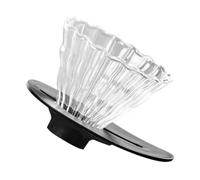 LIFKOME Cafetera de Vidrio Reutilizable con Filtro de Café y Bandeja Plástica Gotero Compacto para Preparar Café con Filtración Precisa y Limpieza