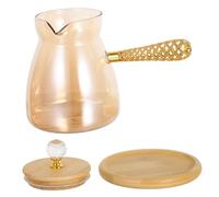 LIFKOME Cafetera Dispensador De Té Ollas De Leche Cervecero Tetera Jarra De Cafe Cezve Cafetería De Manejo Lateral Jarra De Café Expreso Accesorios De Café Espresso Vidrio