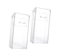 LIFKOME Caja de Almacenamiento Acrílico Transparente para Escritorio Tapa, Porta Brochas de Maquillaje y Portalápices, 2 Piezas para Organización Doméstica