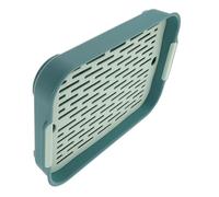 LIFKOME Caja de Arena Rectangular Verde para Conejos y Hámsters, Inodoro de Plástico PP Que Previene Que Patas Queden Atrapadas y Reduce Salpicaduras, Adecuado para Entrenamiento