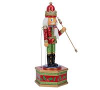 LIFKOME Caja de Música Cascanueces de 36 CM Forma de Rey Soldado Decoración Navideña de Madera Pintada a Mano Caja Musical Portátil para Recuerdos y Ambiente Festivo