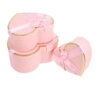 LIFKOME Caja de Obsequio Corazón Rosa de Cartón Resistente para San Valentín y Cumpleaños Caja Nido Apilable para Dulces Perfumes y Manualidades Embalaje Versátil para Regalos