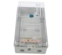 LIFKOME Caja Eléctrica para Contador de Energía Exterior Caja de Distribución Monofásica de Plástico PC Transparente Ventilación Integrada y Montaje Sencillo Uso Doméstico 1 Unidad