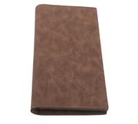 LIFKOME Cartera Delgada para Hombre Larga Multitarjetas, Piel Sintética Marrón, Diseño Retro Vintage, Tarjetero con Ventana Dni, Billetera Plegable para Viajes y Uso Diario