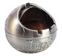 LIFKOME Cenicero Decorativo con Diseño de Elefante de Estilo Sudeste Asiático Cenicero de Oficina con Tapa Antiolores y Diseño Prueba de Viento para Uso Interiores y Exteriores Práctico y