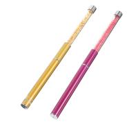 LIFKOME Cepillo para Pestañas con Varilla de Plástico y Mango con Gemas de Imitación, Cepillo Espiral Suave para Rizar Pestañas, Aplicador de Rímel y Cejas, 2 Piezas Rosa y Dorado,