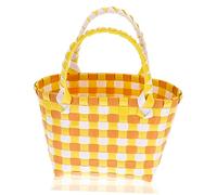 LIFKOME Cesta De Almacenamiento Tejida Asa Organizador De Cocina y Picnic para Frutas Verduras y Snacks y Resistente para Uso Interior y Exterior