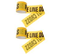 LIFKOME Cinta de Línea Policial Amarilla de Pvc No Adhesiva para Demarcar Zonas Peligrosas en Obras y Decoraciones de Fiestas, Paquete de 2 Piezas