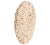 LIFKOME Cojín Redondo de Tatami Tejido Artesanal de Paja, Cómodo y Resistente Estructura Tejida para Meditación y Uso en Casa