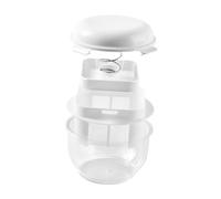 LIFKOME Colador de Yogur Redondo con Malla Fina Filtro para Leche Vegetal y Queso Separador de Suero para Yogur Utensilio de Cocina Práctico y Reutilizable Capacidad con Tapa Protectora