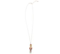 LIFKOME Colgante Cascanueces Esmalte Rojo con Circonitas Collar Soldado Símbolo Valentía para Mujeres y Niñas Joyería Navideña Elegante para Regalo Día Madre y Fiestas